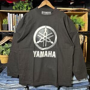 Vintage 90s Yamaha Snowmobiles Long Sleeve Tee Shirt Black Turtle Neck Mens XL